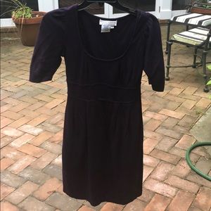 Short Sleeve Eggplant Colored Dress
